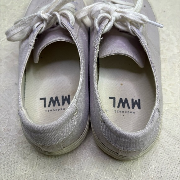 Madewell Womens 7.5 Sidewalk Canvas LowTop Sneakers Pastel Purple Lace Up Spring - Picture 6 of 11